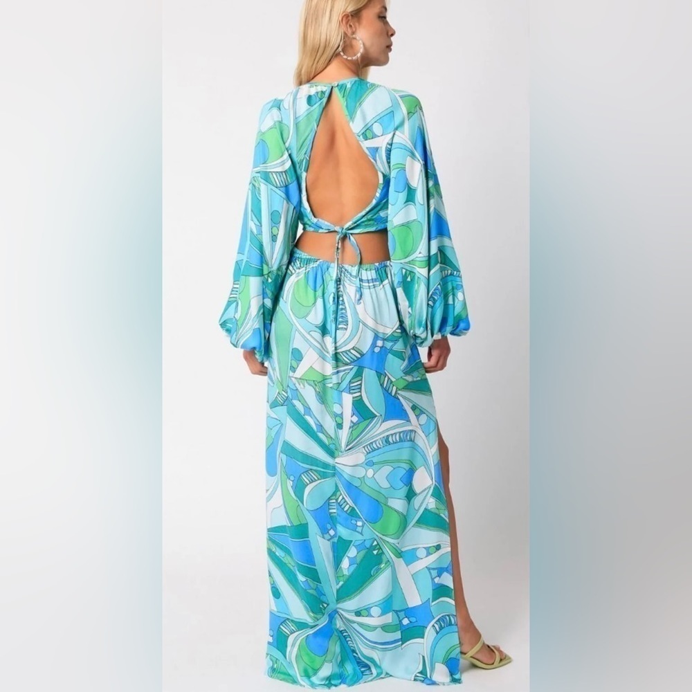 Mason Baker Olivacious long sleeve side cut out maxi dress - Picture 2 of 9